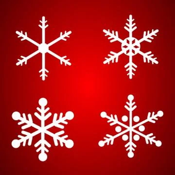 Vector snowflakes set for Christmas design. Stock Illustration