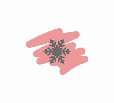Vector snowflakes set for Christmas design. Flat logo of snowflake isolated o Stock Illustration