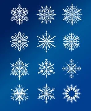 Vector snowflakes set Stock Illustration