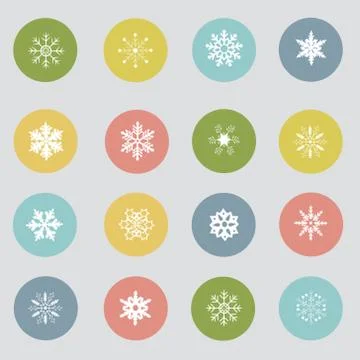 Vector snowflakes set Stock Illustration