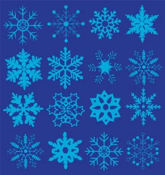 Vector snowflakes set Stock Illustration