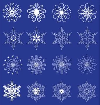 Vector snowflakes set Stock Illustration