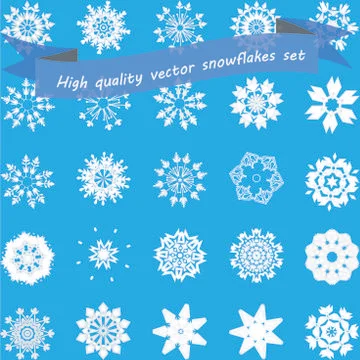 Vector snowflakes set Stock Illustration
