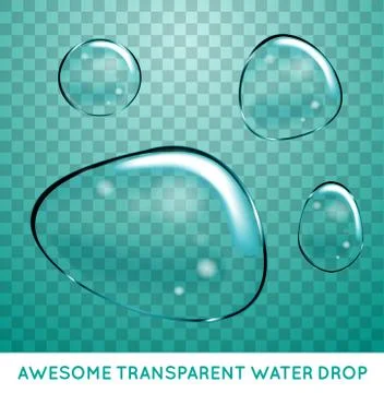 Vector Soap Water Bubbles Set. Transparent Isolated Realistic Design Elements 스톡 일러스트
