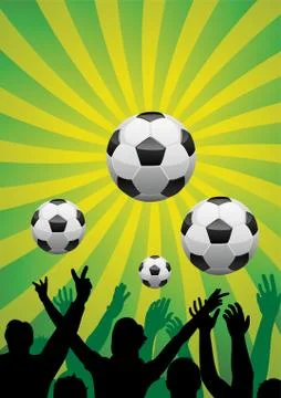 Vector soccer background Stock Illustration