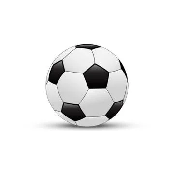 Vector soccer ball isolated on white background. Realistic football ball. Stock Illustration