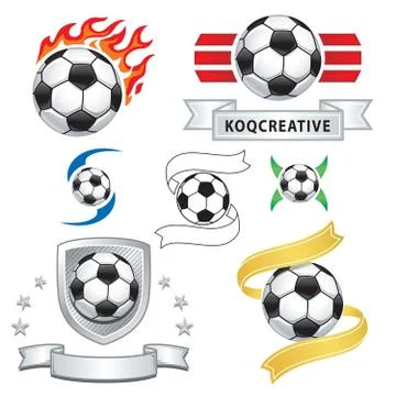 Vector soccer designs Ilustração Stock