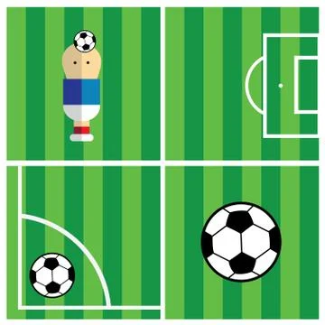 Vector soccer field Stock Illustration