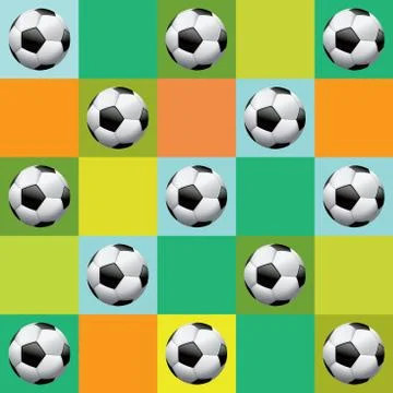 Vector Soccer Pattern Illustration Stock Illustration