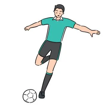 Vector of soccer player Stock Illustration