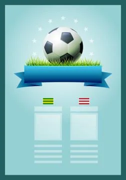 Vector soccer scoreboard design. Stock Illustration