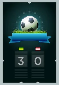 Vector soccer scoreboard design Illustrazione stock