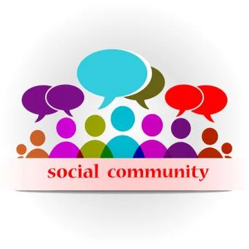 Vector social community forum Stock Illustration