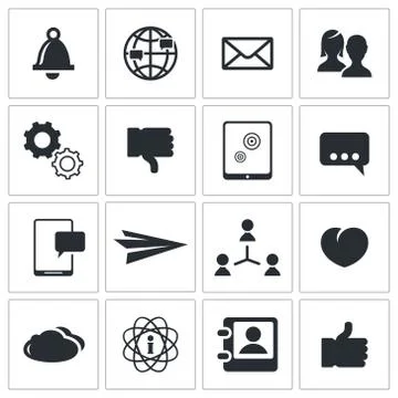 Vector social icons set Stock Illustration