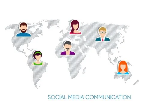 Vector social media communication Stock-Illustration