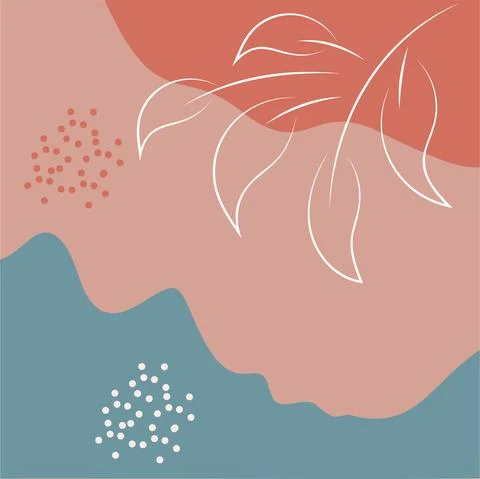 Vector. Social media stories, posts, highlight templates. Abstract floral Stock Illustration