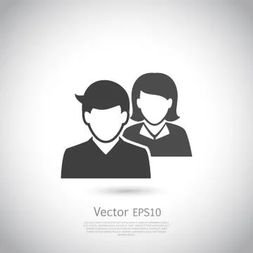 Vector social network icon. Users icon design element Stock Illustration