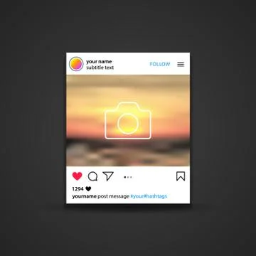 Vector social networks post mockup. Stock-Illustration
