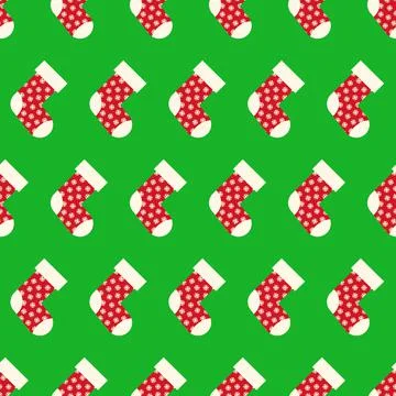 Vector socks seamless geometric pattern. Repeatable color christmas background - Иллюстрация