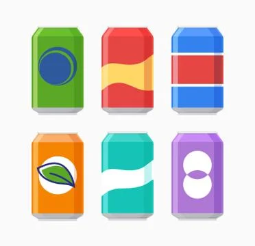 Vector soda can icon isolated. Soda bottle beer flat icon. Stock Illustration