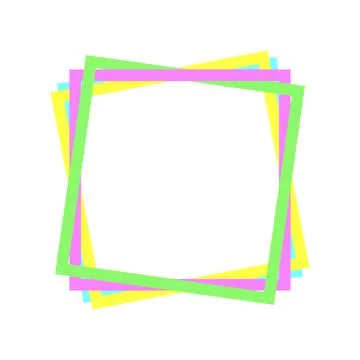 Vector soft color square frame background. Rectangle element copy space. Stock Illustration