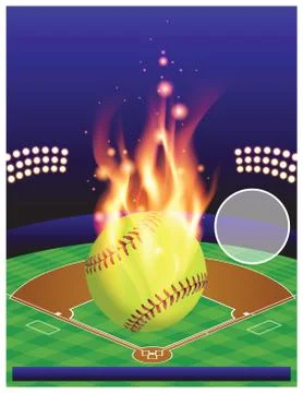 Vector Softball Tournament Illustration イラスト素材