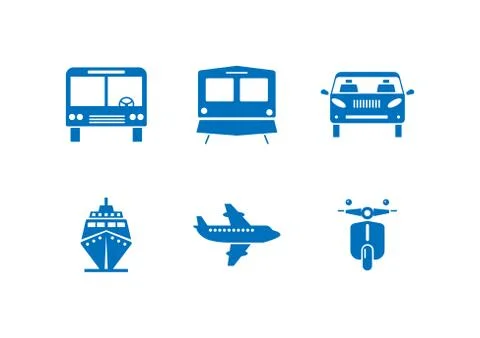 Vector solid icon set Stock Illustration