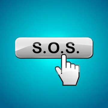 Vector sos button Stock Illustration