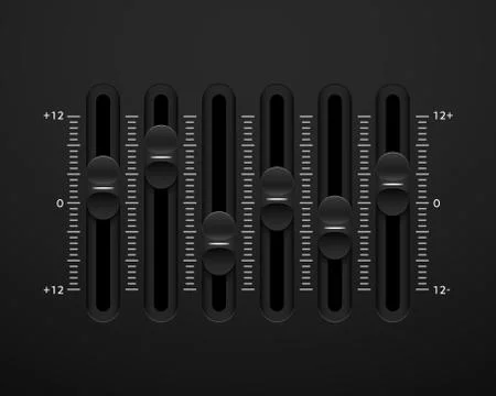 Vector sound mixer console panel 库存插图