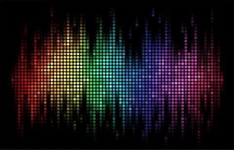 Vector Sound wave display Dots Stock Illustration