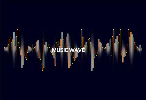 Vector Sound Wave Illustration. Pulse player logo. Digital audio concept Stock Illustration