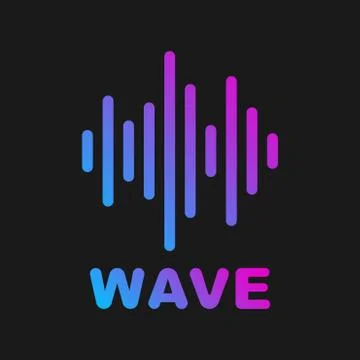 Vector sound wave. Logotype of sound and music wave. EPS 10 Illustrazione stock