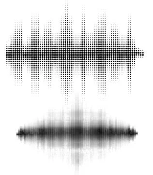 Vector sound waves set. Audio equalizer technology, pulse musical. Vector Illustrazione stock