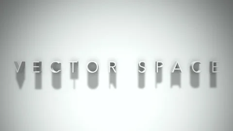 Vector space 3D title animation white text on a white background Stock Footage 299644761