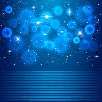 Vector space blue background illustration Stock Illustration