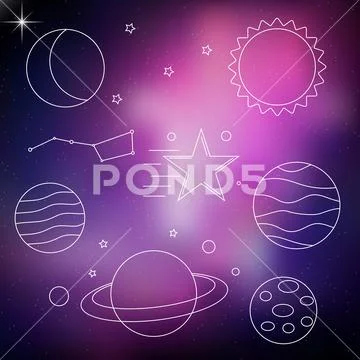 Vector space illustration Illustrazione stock