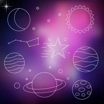 Vector space illustration Stock Illustration