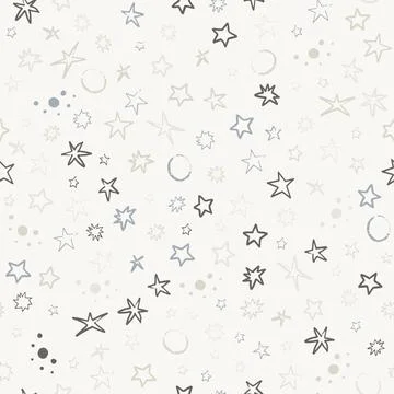 Vector space seamless pattern with planets, comets, constellations and stars Stock Illustration