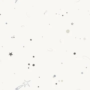Vector space seamless pattern with planets, comets, constellations and stars イラスト素材