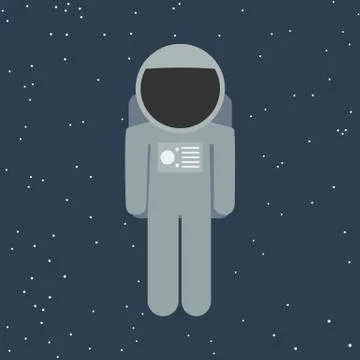 Vector spaceman in flat style Stock Illustration