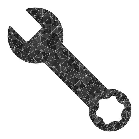 Vector Spanner Polygonal Icon Stock Illustration
