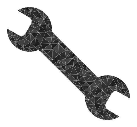 Vector Spanner Tool Triangle Filled Icon 스톡 일러스트