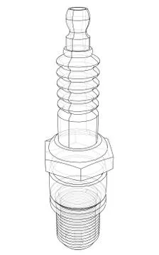 Vector spark plug concept Stock Illustration