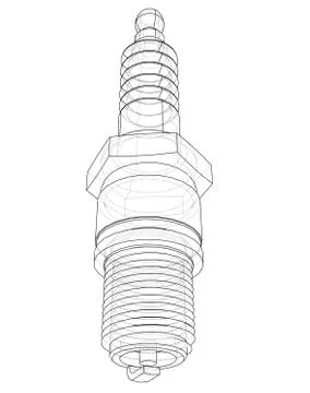 Vector spark plug concept Stock Illustration