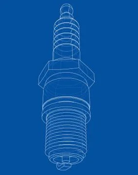 Vector spark plug concept Illustrazione stock