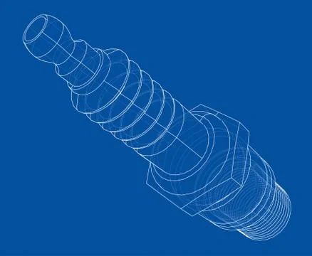 Vector spark plug concept Stock Illustration