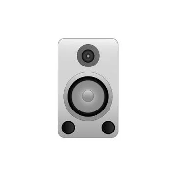 Vector speaker system illustration on a white background Stock Illustration
