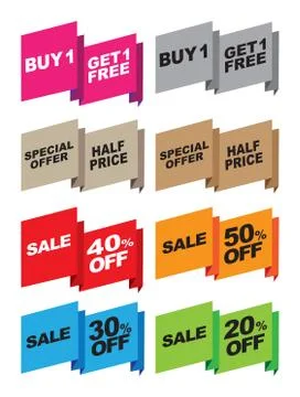 Vector special offer labels Stock-Illustration