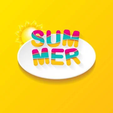 Vector special offer summer label design template Illustrazione stock
