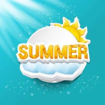 Vector special offer summer label design template . Summer sale banner or badge Illustrazione stock